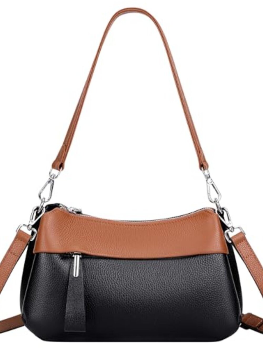 Genuine Leather Crossbody Bag Small Multi Pocket Purse